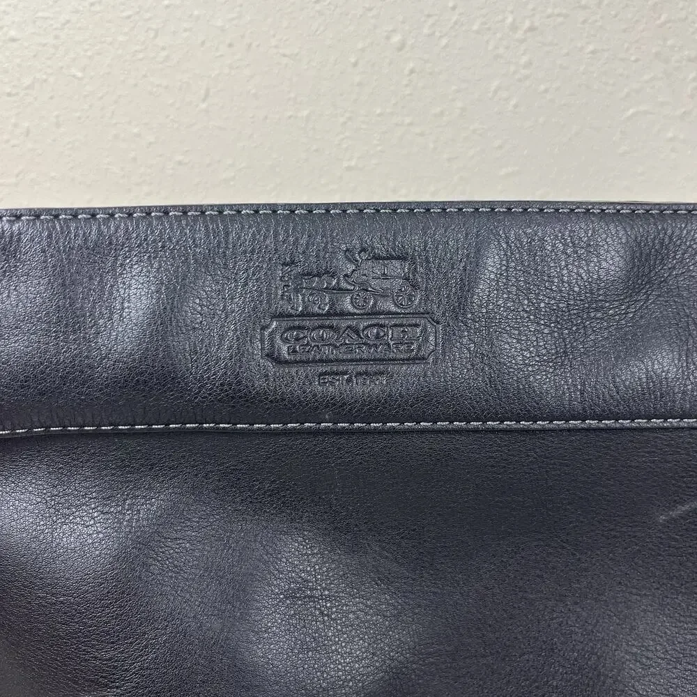 Coach Legacy Zoe Leather Hobo Shoulder Bag Black Style 12671 Brass Dust Bag